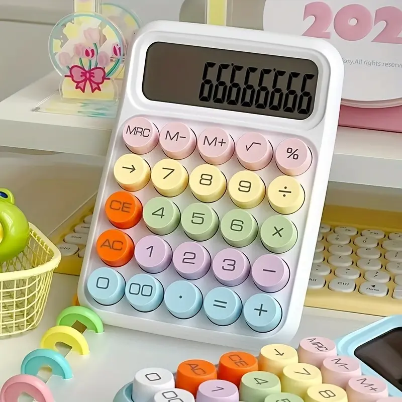 Kawaii Candy Pastel Style Mechanical Calculator - Limited Edition