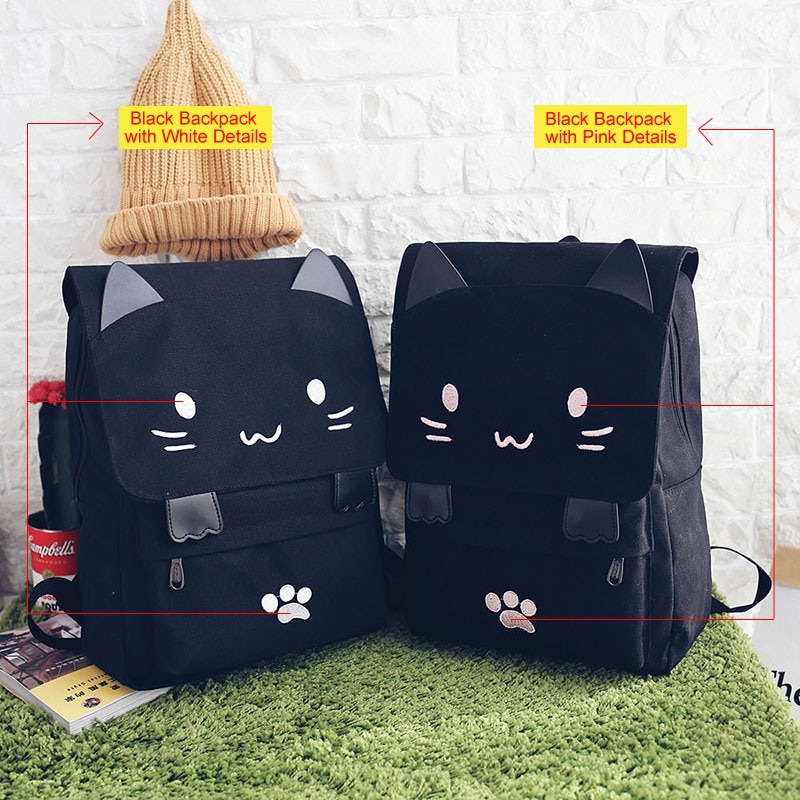 BodyTalk - Kawaii Cat Canvas Drawstring Bag