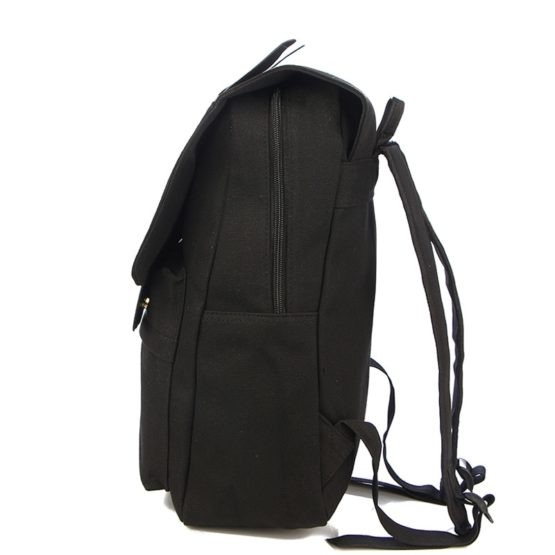 Lucky Cat Canvas Backpack-Biege