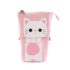 Kawaii Cute Kitty Cat Canvas Pencil Case - Pink