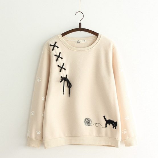 Kawaii Japanese Kitty Cat Hooded Sweater