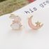 Kawaii Bunny Moon Fashion Stud Earrings - Pink