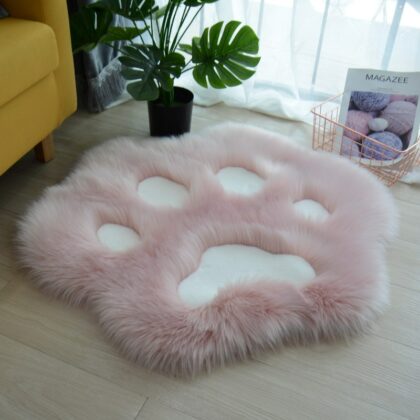 Kawaii Cat Paw Furry Floor Mat - Limited Edition