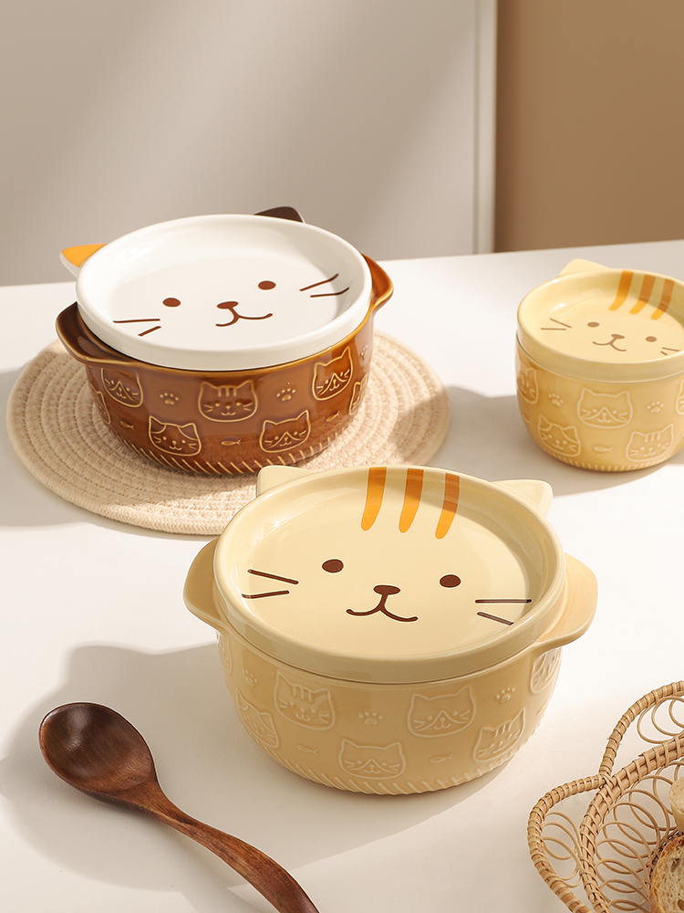 thumbnail image 2 of Concept Japan Seikaha Cat Design Bowl Set – 12cm, 5-Piece, Blue (New) 2 of 5