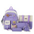 Kawaii Study Harajuku Backpack Set (5pcs) - Limited Edition - Purple