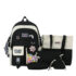 Kawaii Study Harajuku Backpack Set (5pcs) - Limited Edition - Black