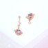 Kawaii Sparkling Heart Moon Earrings - Limited Edition - Rose gold