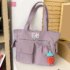 Kawaii Fashion Aesthetic Nylon Tote Shoulder Bag - Purple