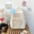 Kawaii Harajuku Style Transparent Ita College Backpack - White