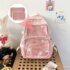 Kawaii Harajuku Style Transparent Ita College Backpack - Pink