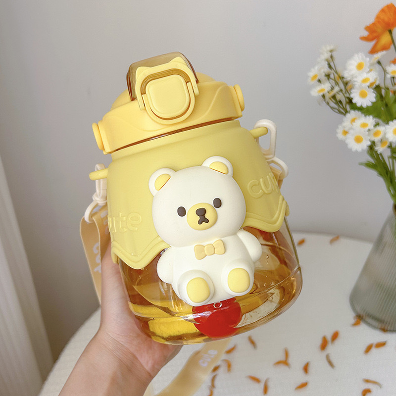 Kawaii Jumbo Bear Large Capacity Transparent Bottle (1300ml)