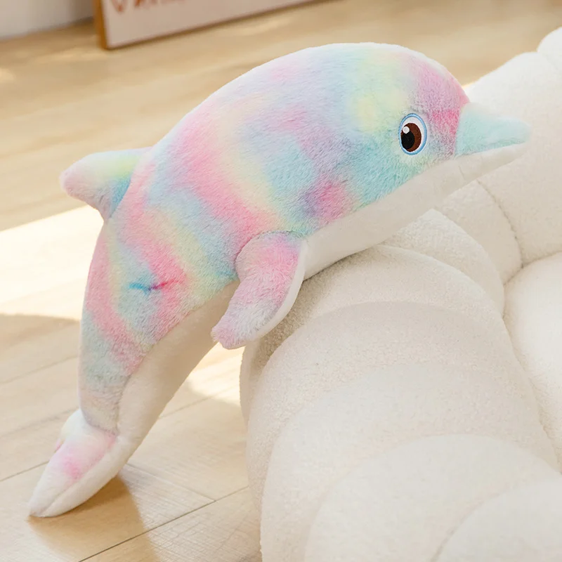 Kawaii Rainbow Dolphin Plush (120cm) - Jumbo Edition