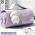 Kawaii Squishy Animal Large Capacity Pencil Case - Purple