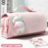 Kawaii Squishy Animal Large Capacity Pencil Case - Pink