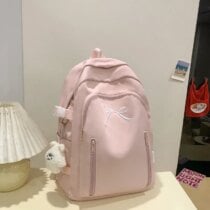 Kawaii Bow Tie College Harajuku Backpack - Limited Edition - Pink, Backpack only
