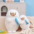 Kawaii Marshmallow Chubby Seal with Fish Plush (40cm)
