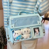 Kawaii Harajuku Large Capacity Ita Crossbody Bag - Special Edition - blue - only bag, 30x24x10cm