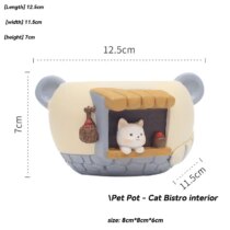 Kawaii Cat Cafe Decorative Flower Planter Holder - Special Edition - Cat Bistro