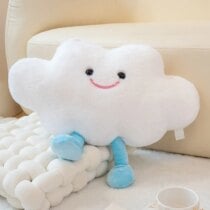 Kawaii Therapy Cotton Candy Soft Cloud Moon Pillow - White, 45cm