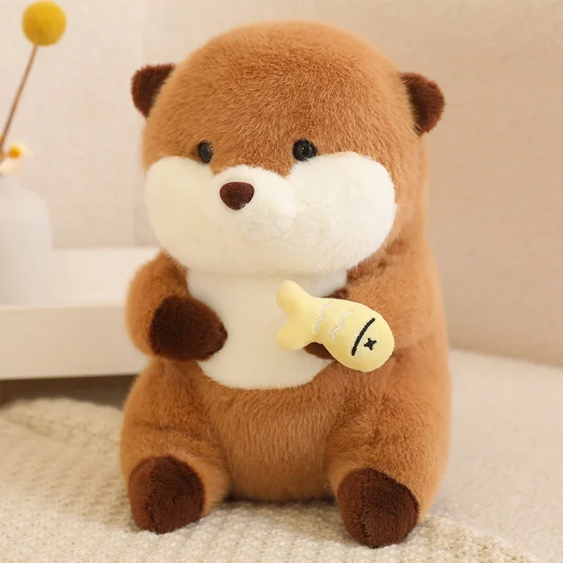 【特賞】淡茶カワウソ＊Otterオッター 特大ぬいぐるみ　新品 Kawaii Therapy Lovely Otter Stuffed Animal (30cm)