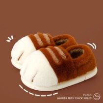 Kawaii Cat Paw Fuzzy Comfy Slippers - Limited Edition - Coffee, 38-39