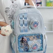 Kawaii Large Capacity Harajuku Style Ita Backpack - Blue - bag only